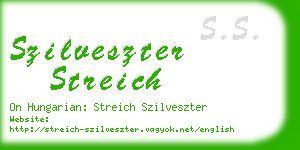 szilveszter streich business card